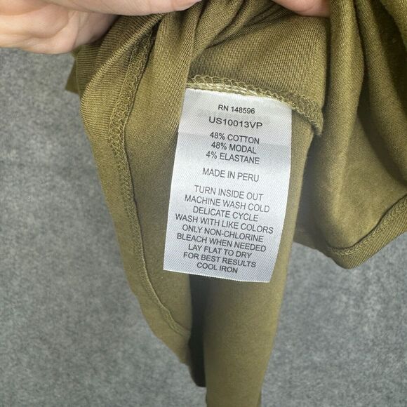 Universal Standard V-Rex Petite short sleeve t-shirt XS cotton modal Green - Picture 6 of 7